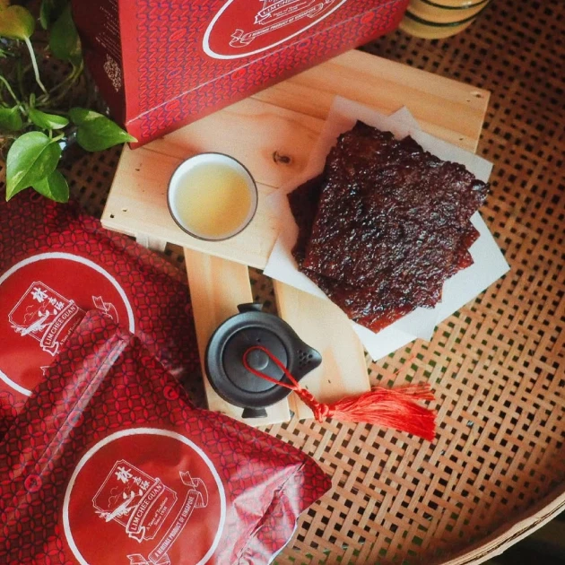 top view of chinese style minced meat on a table