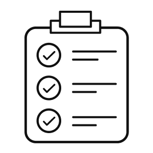 checkboard with three check marks icon with transparent background