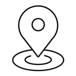 location pin icon with transparent background